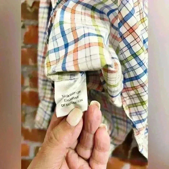 Tailorbyrd Multicolor 100% Cotton Striped Button Down Size XXL - Picture 8 of 8